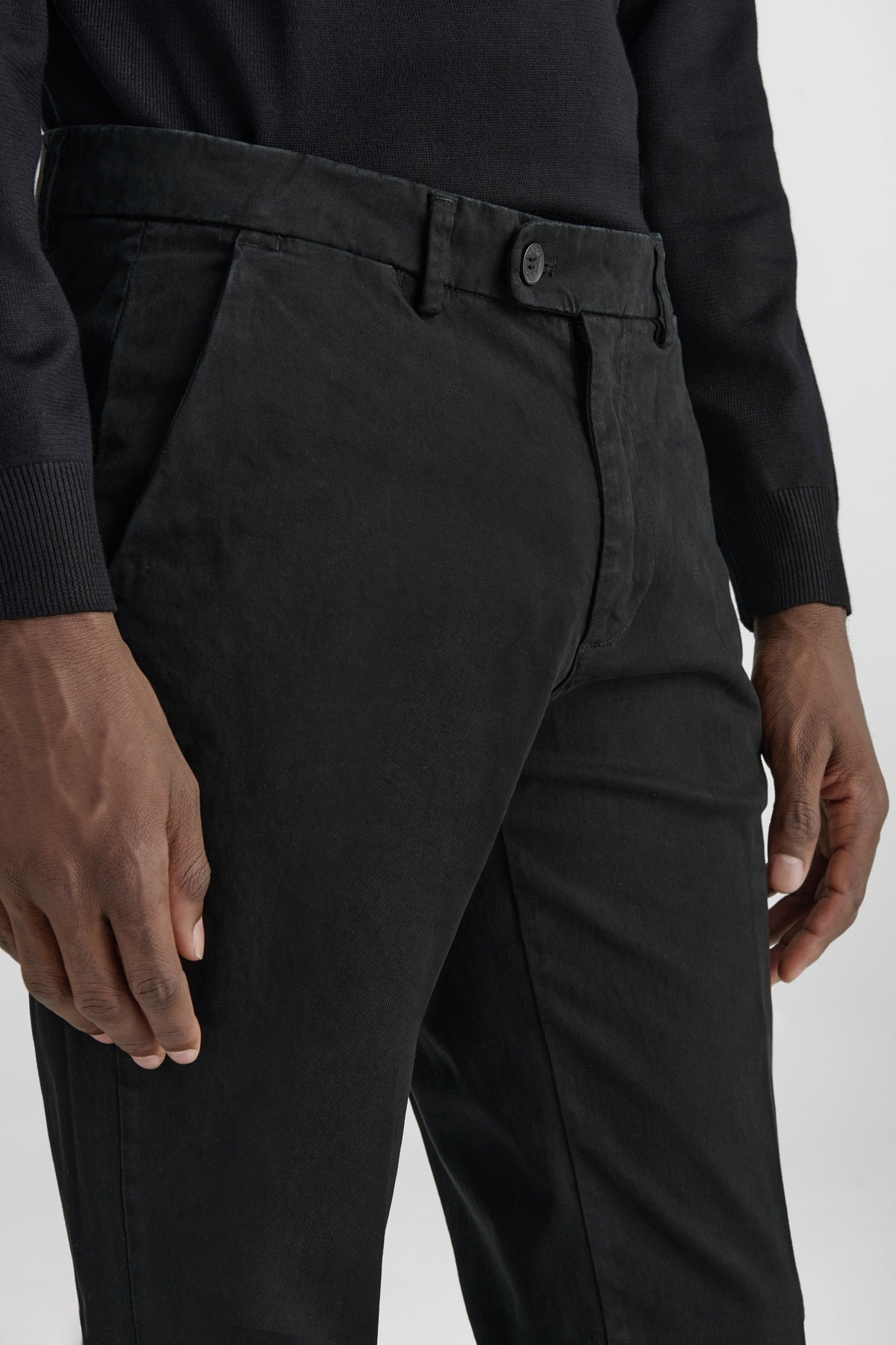 Pantaloni chino in cotone twill-2